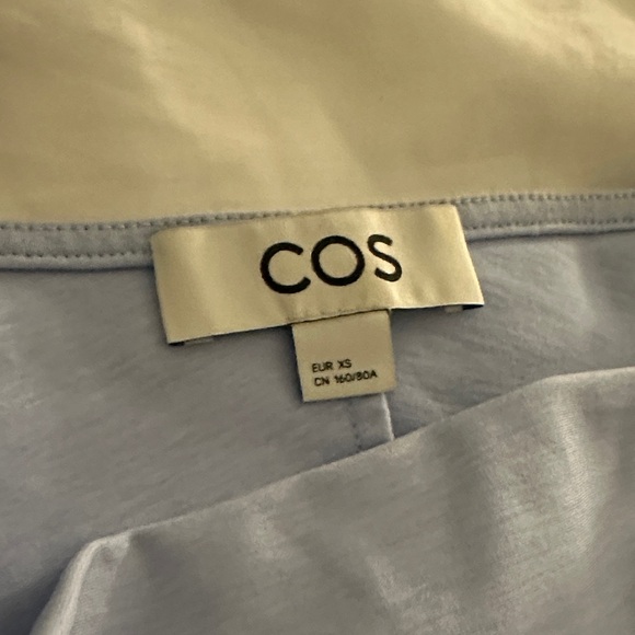 COS Sky Blue Ruched Tank Top - Picture 2 of 4